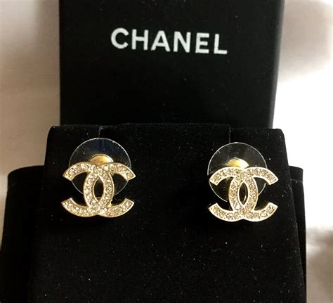 chanel cc mini stud earrings|authentic chanel logo stud earrings.